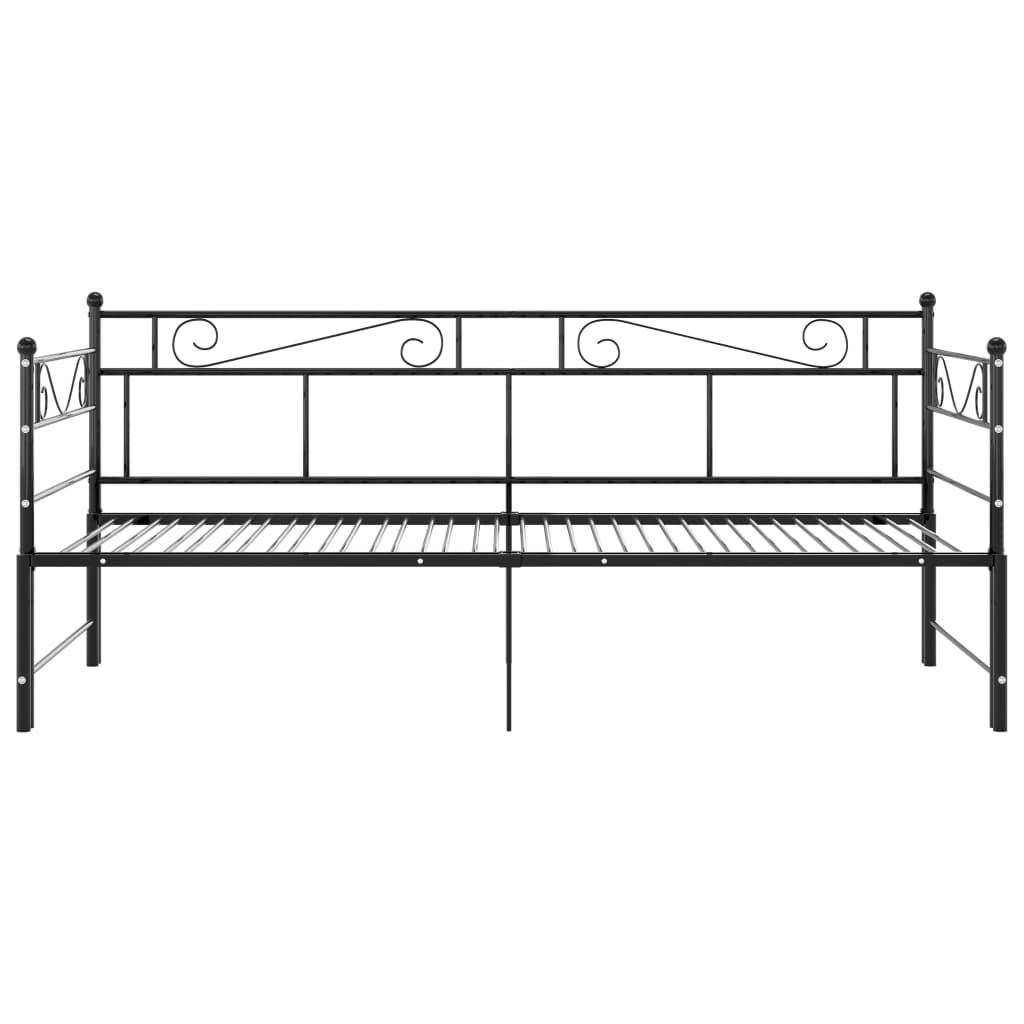 Cadre de canapé-lit extensible sans matelas Noir Métal 90x200cm - XIOS