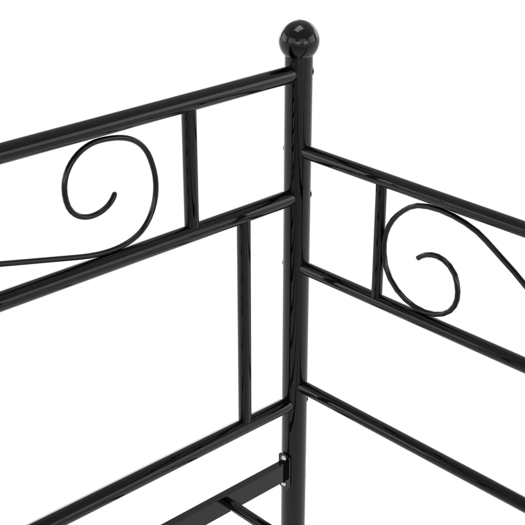 Cadre de canapé-lit extensible sans matelas Noir Métal 90x200cm - XIOS