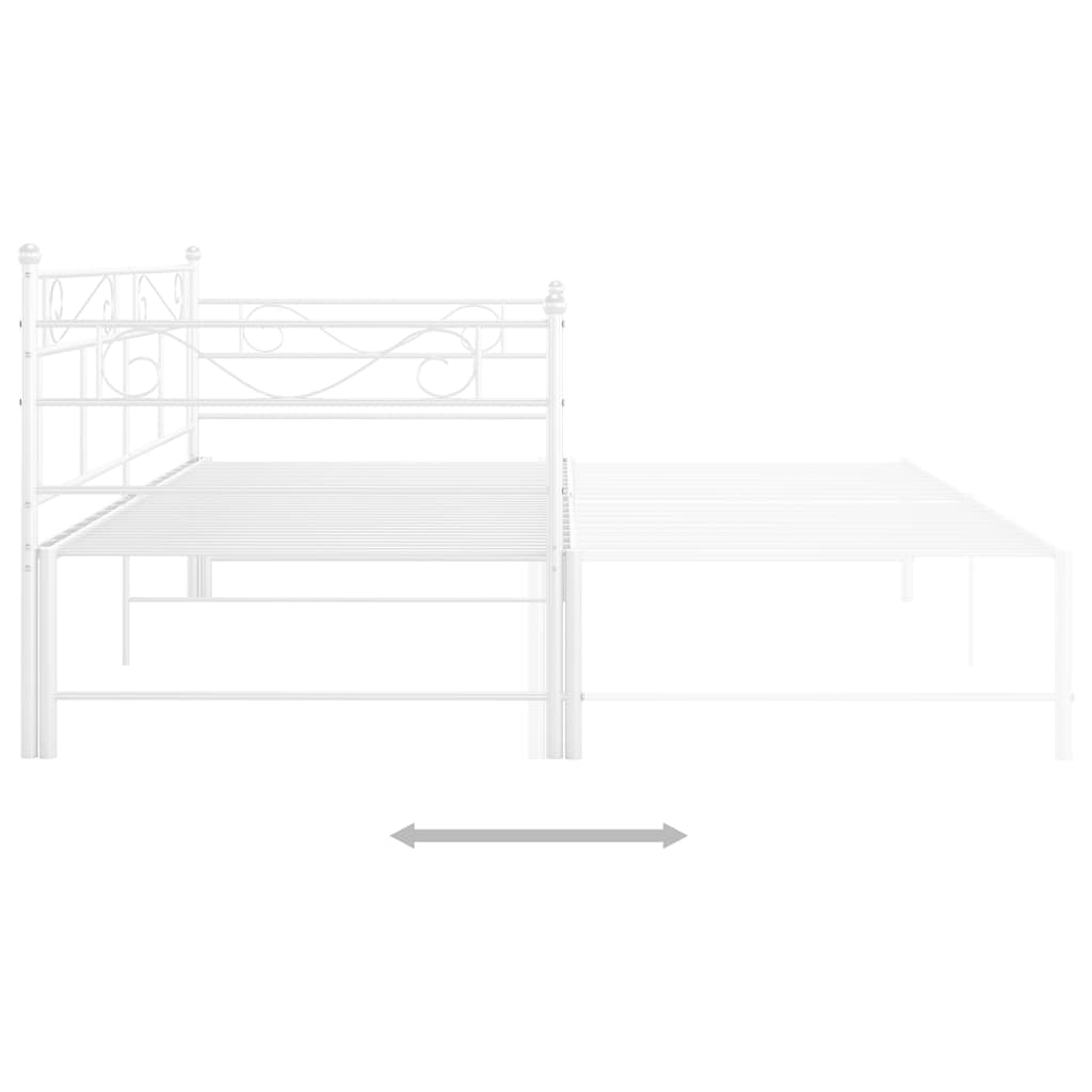 Cadre de canapé-lit extensible sans matelas blanc 90x200 cm - XIOS