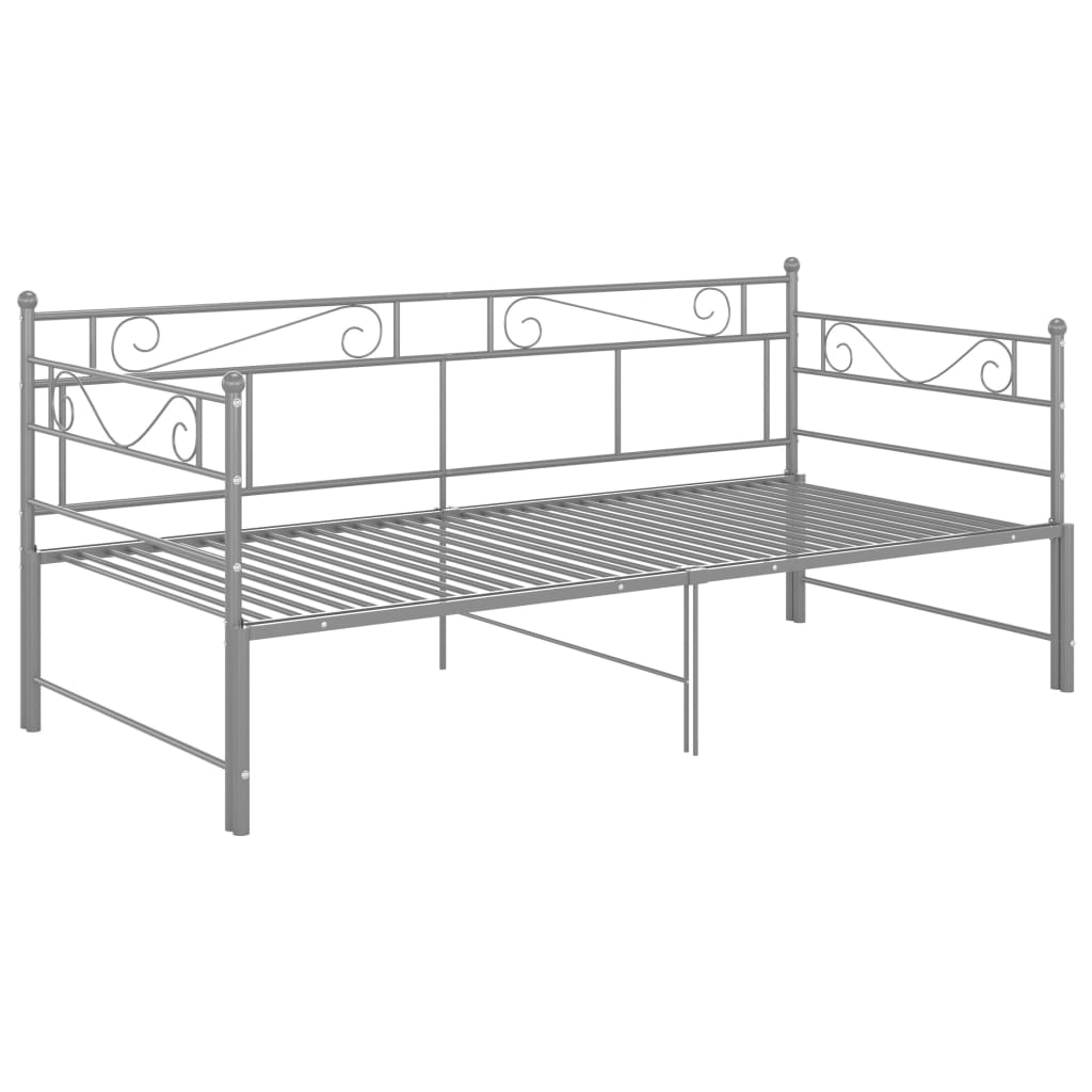 Cadre de canapé-lit extensible sans matelas gris métal 90x200cm - XIOS