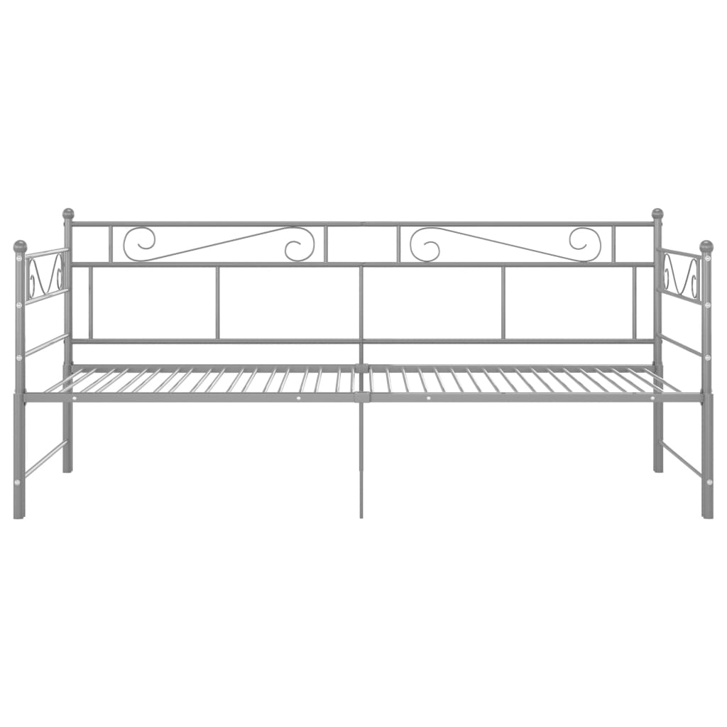 Cadre de canapé-lit extensible sans matelas gris métal 90x200cm - XIOS