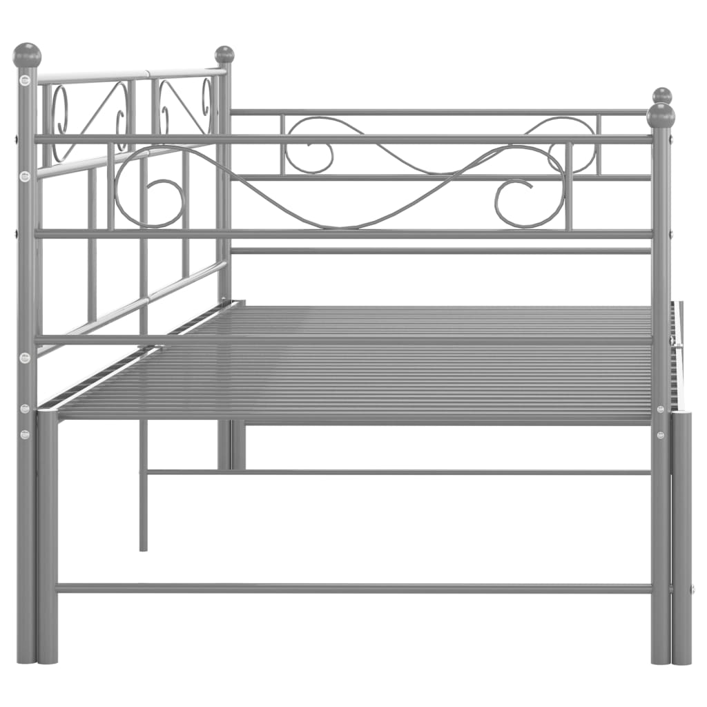 Cadre de canapé-lit extensible sans matelas gris métal 90x200cm - XIOS