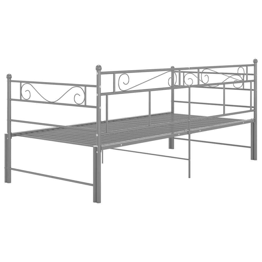 Cadre de canapé-lit extensible sans matelas gris métal 90x200cm - XIOS