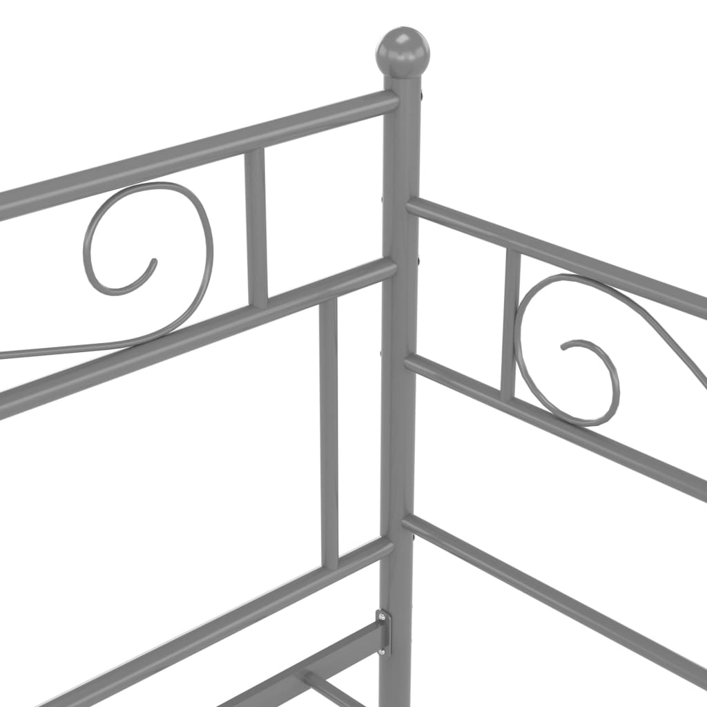 Cadre de canapé-lit extensible sans matelas gris métal 90x200cm - XIOS