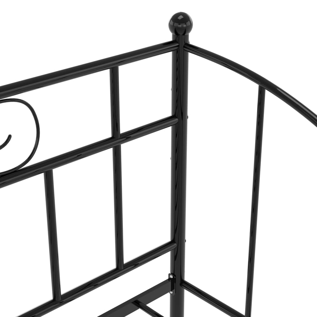 Cadre de canapé-lit sans matelas noir métal 90x200 cm - XIOS