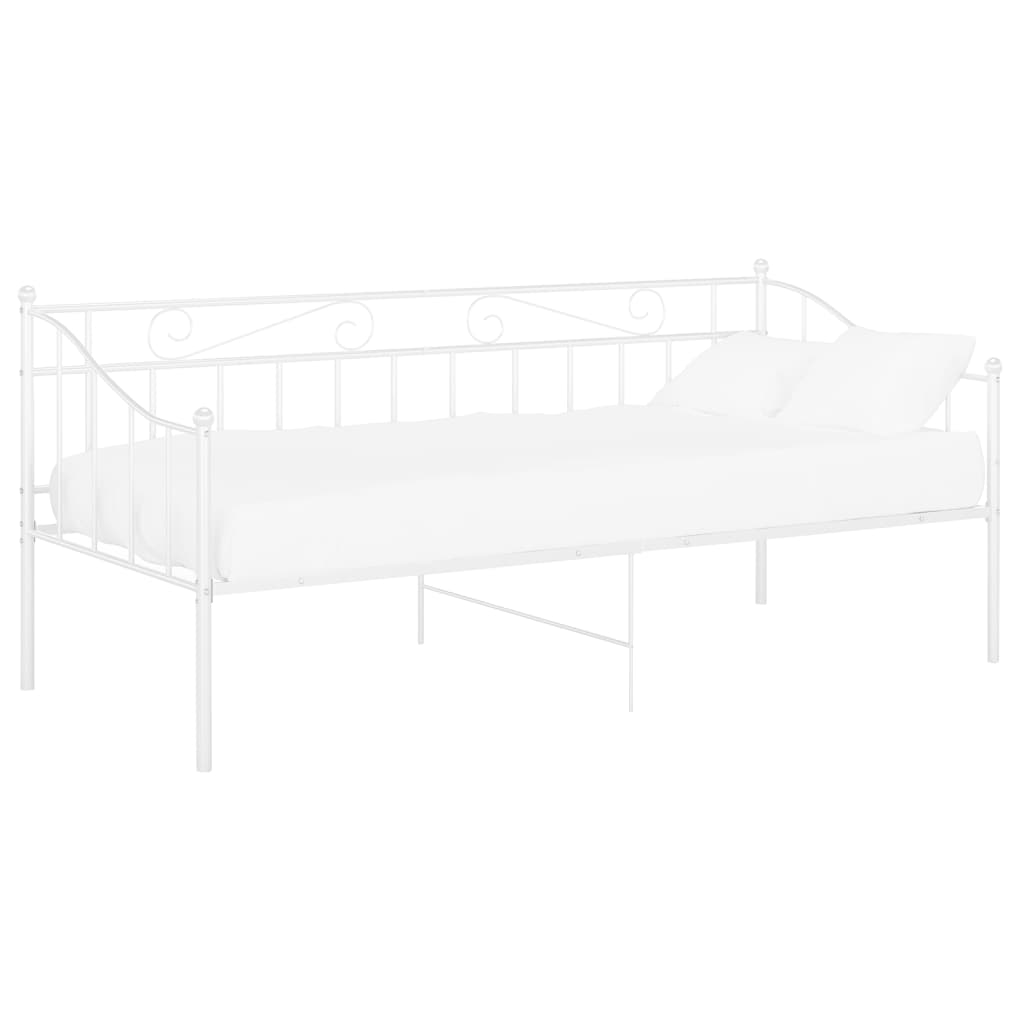 Cadre de canapé-lit sans matelas blanc métal 90x200 cm - XIOS