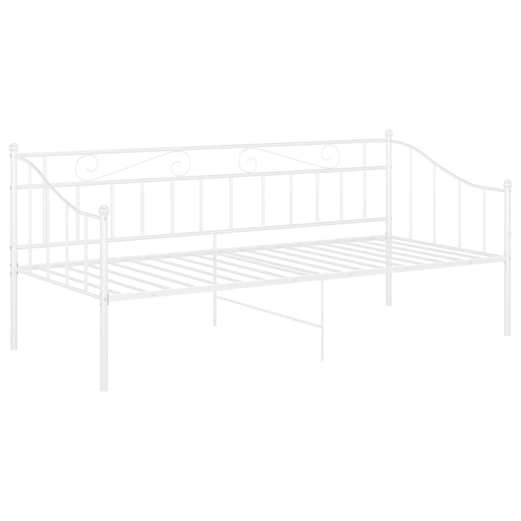 Cadre de canapé-lit sans matelas blanc métal 90x200 cm - XIOS