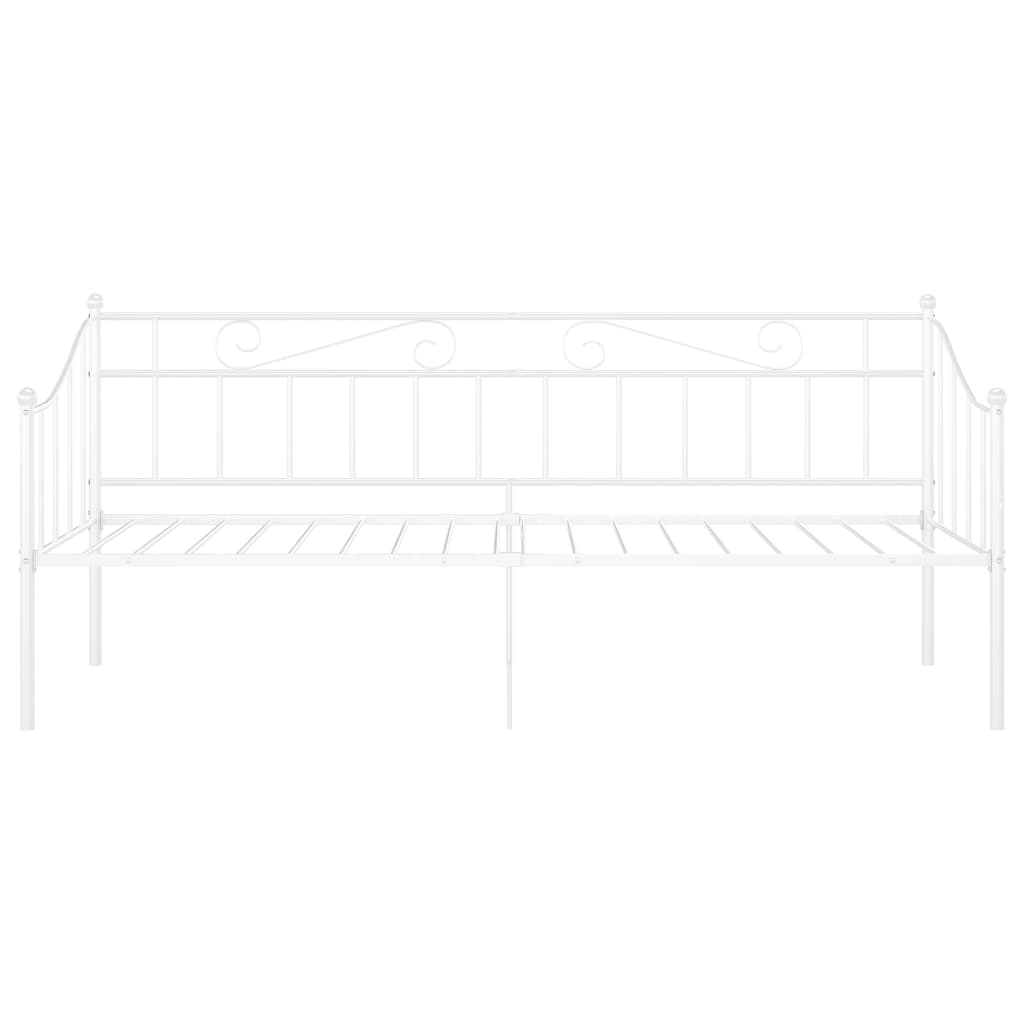 Cadre de canapé-lit sans matelas blanc métal 90x200 cm - XIOS