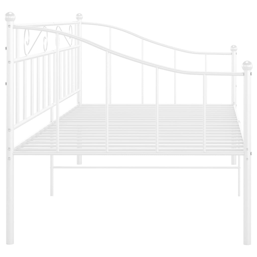 Cadre de canapé-lit sans matelas blanc métal 90x200 cm - XIOS