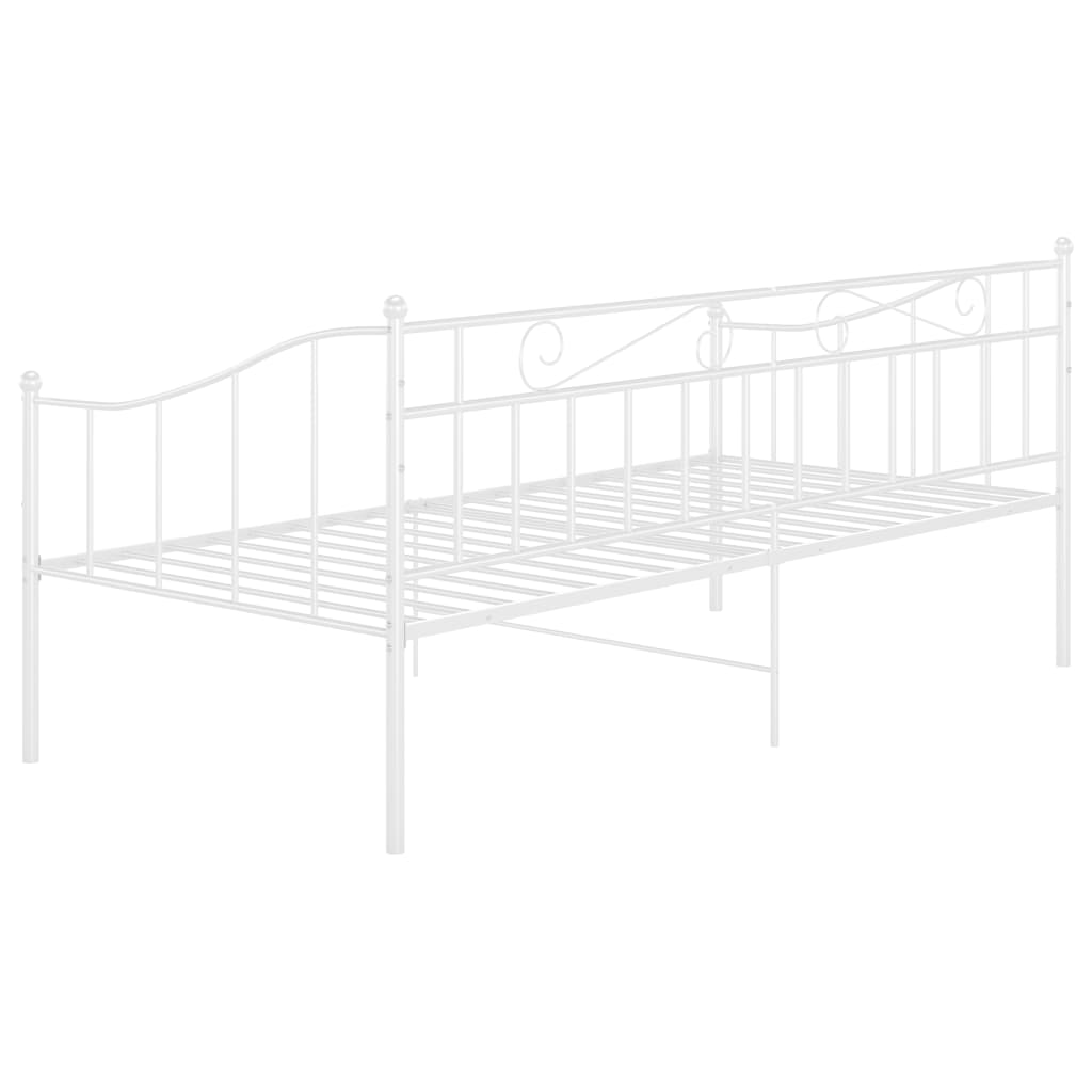 Cadre de canapé-lit sans matelas blanc métal 90x200 cm - XIOS