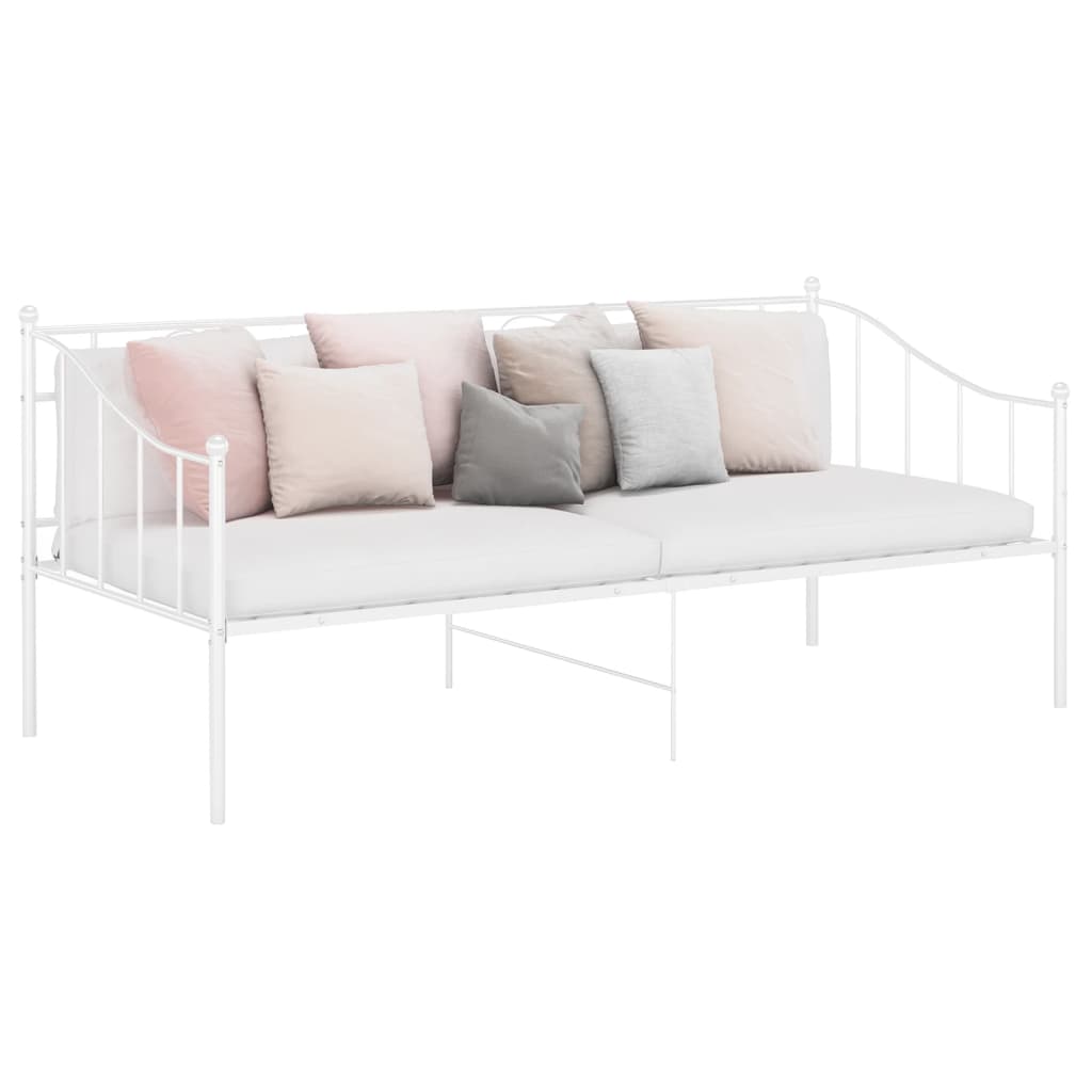 Cadre de canapé-lit sans matelas blanc métal 90x200 cm - XIOS