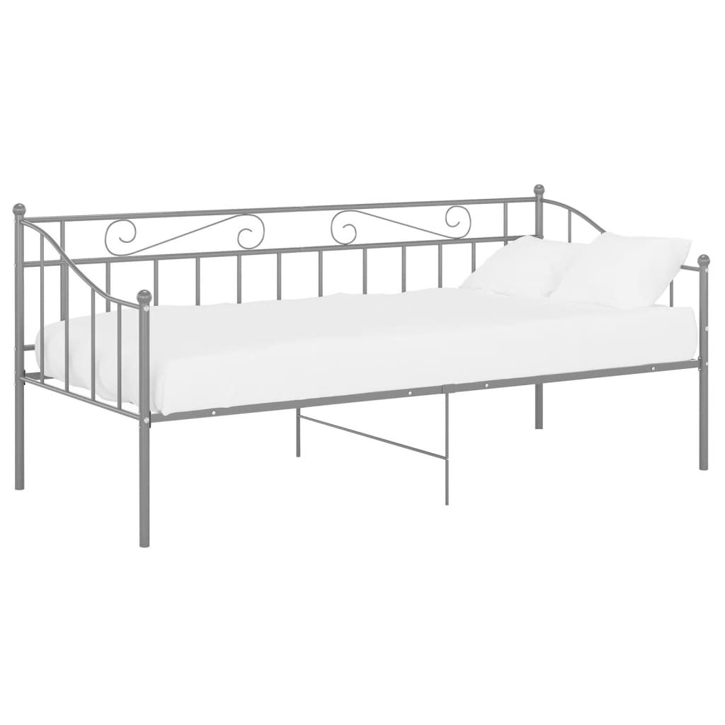 Cadre de canapé-lit sans matelas gris métal 90x200 cm - XIOS