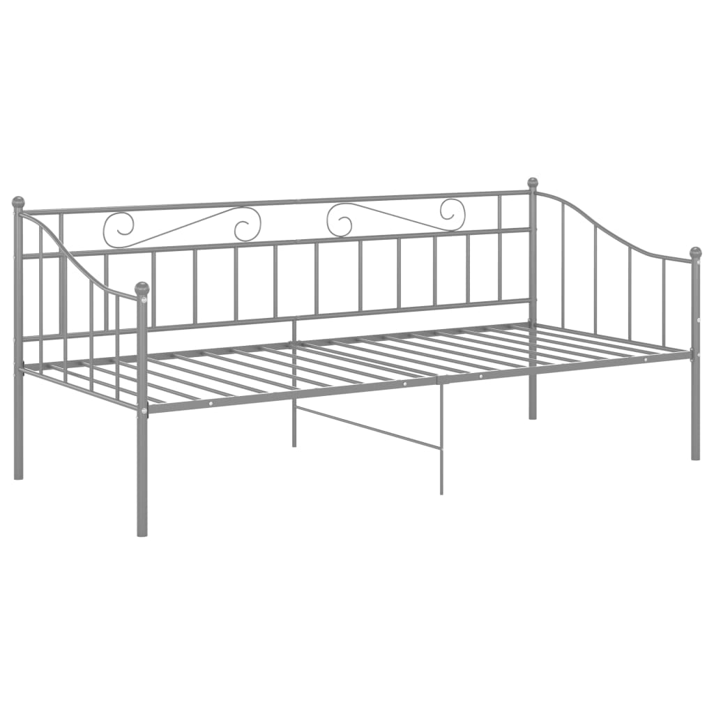 Cadre de canapé-lit sans matelas gris métal 90x200 cm - XIOS