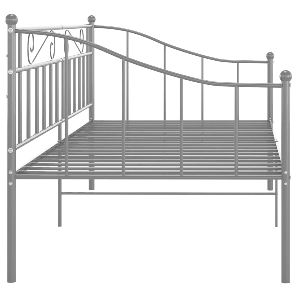 Cadre de canapé-lit sans matelas gris métal 90x200 cm - XIOS