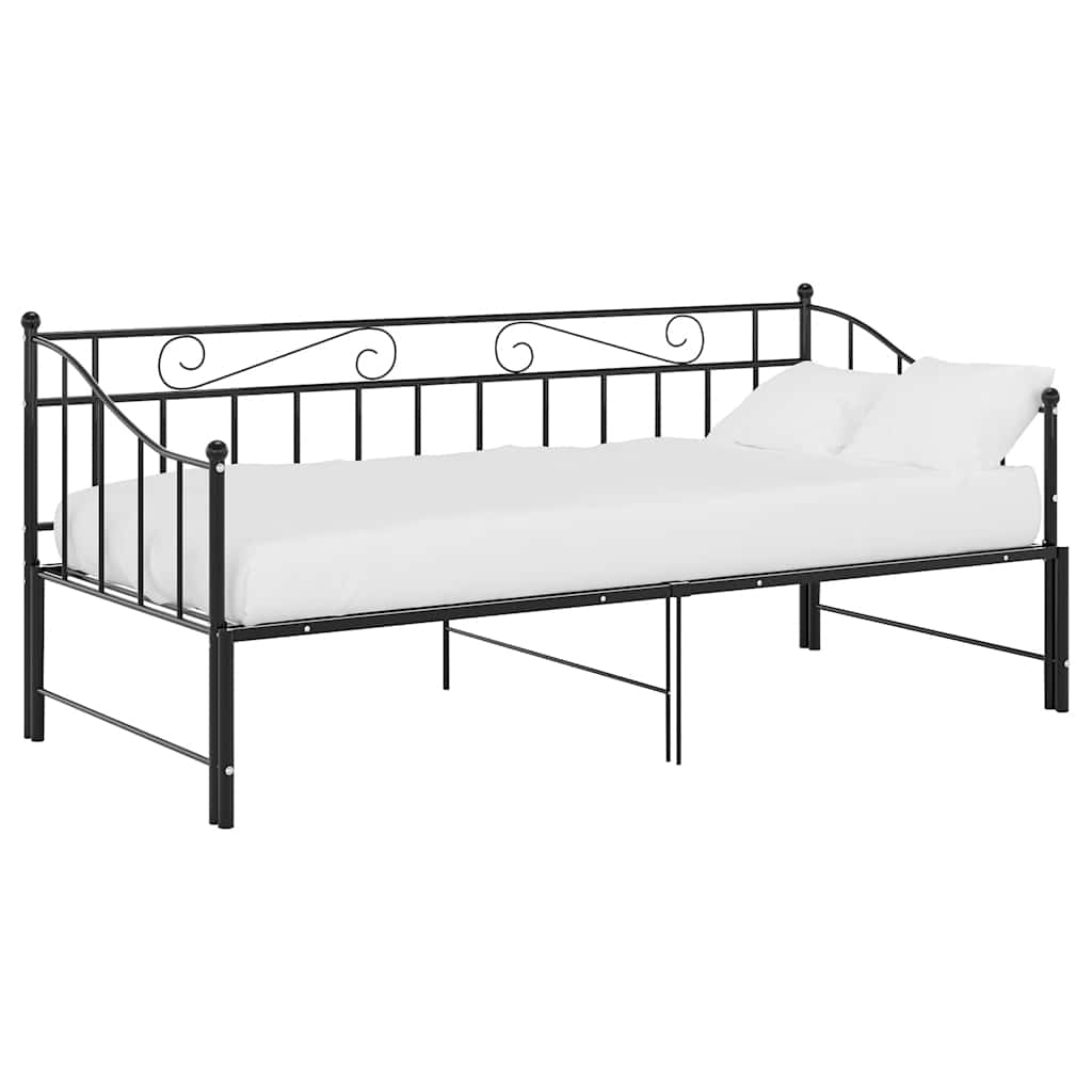 Cadre de canapé-lit extensible sans matelas Noir Métal 90x200cm - XIOS