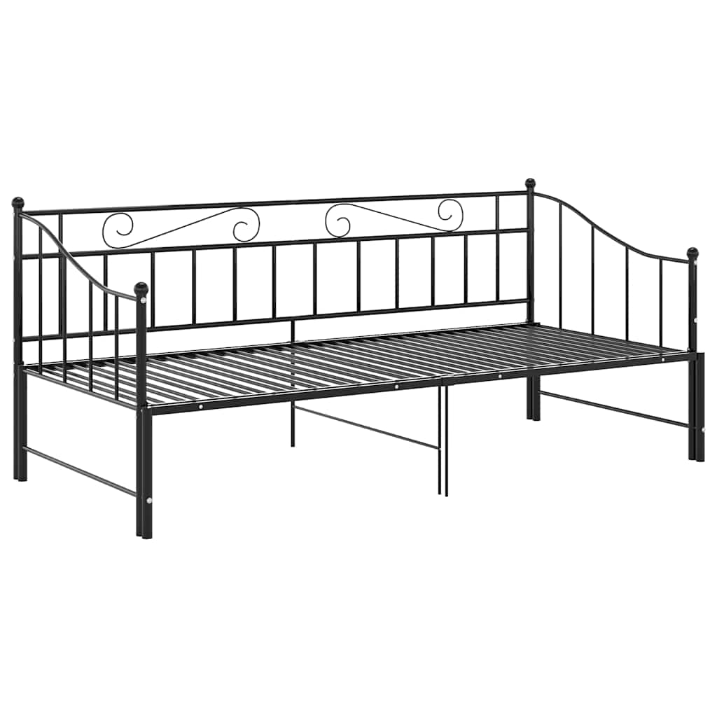 Cadre de canapé-lit extensible sans matelas Noir Métal 90x200cm - XIOS