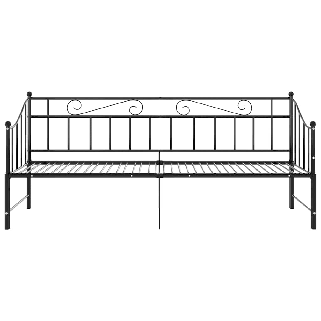 Cadre de canapé-lit extensible sans matelas Noir Métal 90x200cm - XIOS