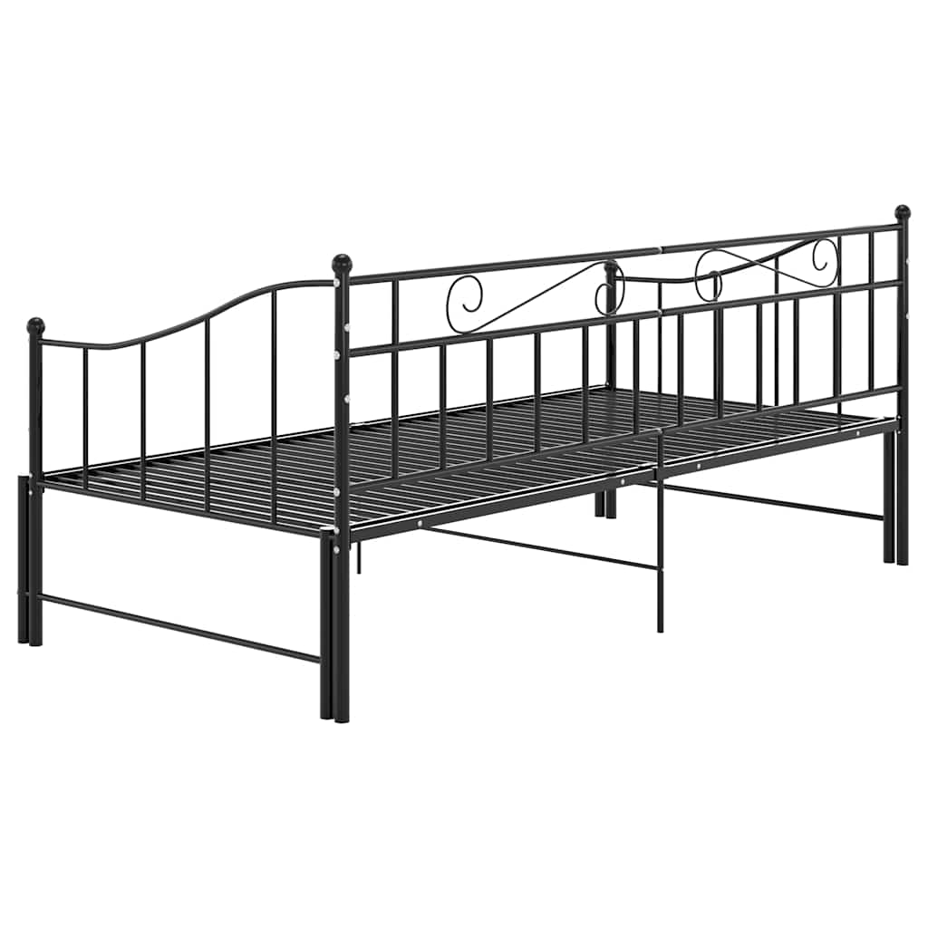 Cadre de canapé-lit extensible sans matelas Noir Métal 90x200cm - XIOS