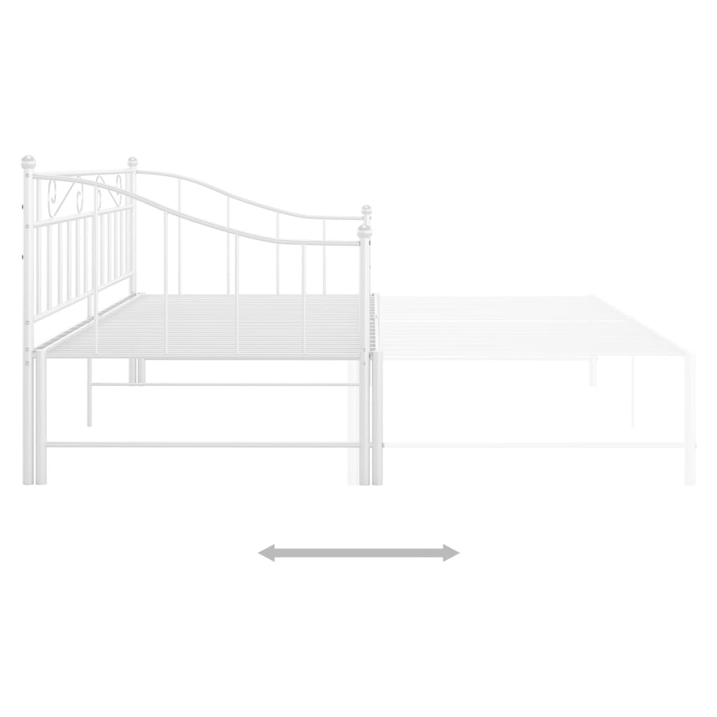 Cadre de canapé-lit extensible sans matelas blanc 90x200 cm - XIOS