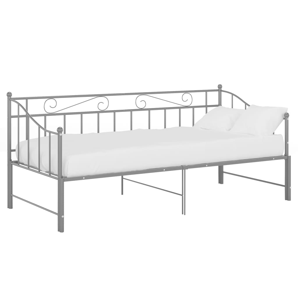 Cadre de canapé-lit extensible sans matelas gris métal 90x200cm - XIOS