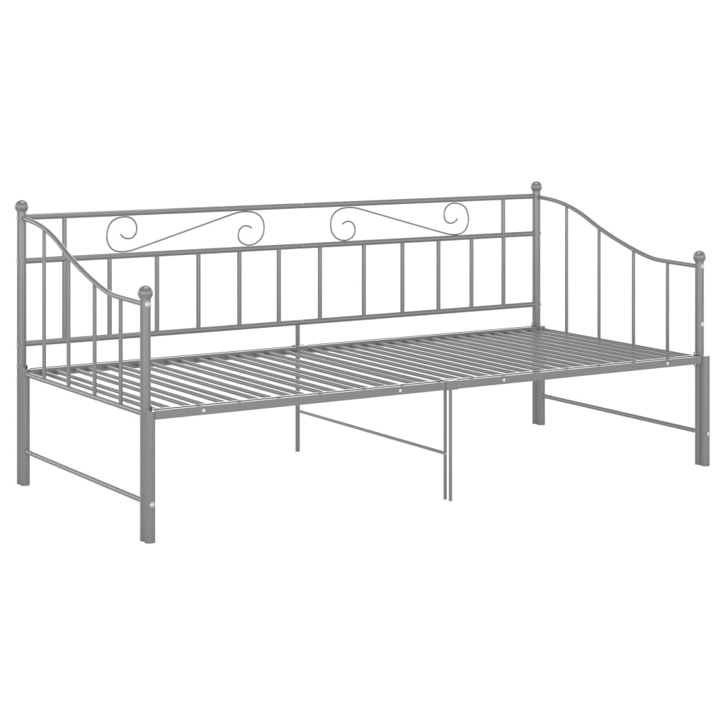 Cadre de canapé-lit extensible sans matelas gris métal 90x200cm - XIOS