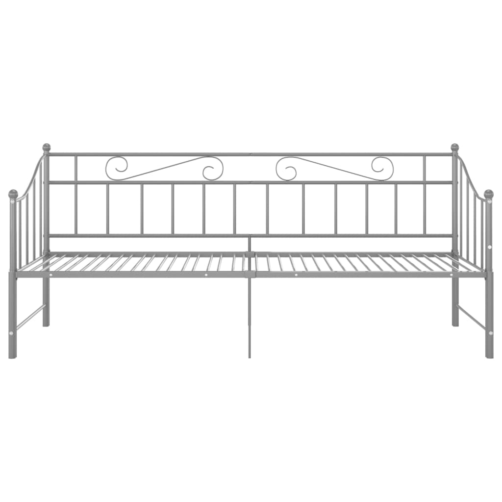 Cadre de canapé-lit extensible sans matelas gris métal 90x200cm - XIOS