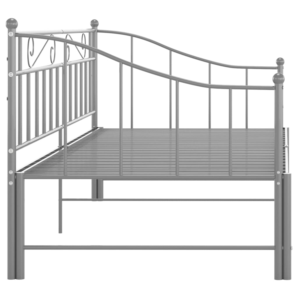 Cadre de canapé-lit extensible sans matelas gris métal 90x200cm - XIOS