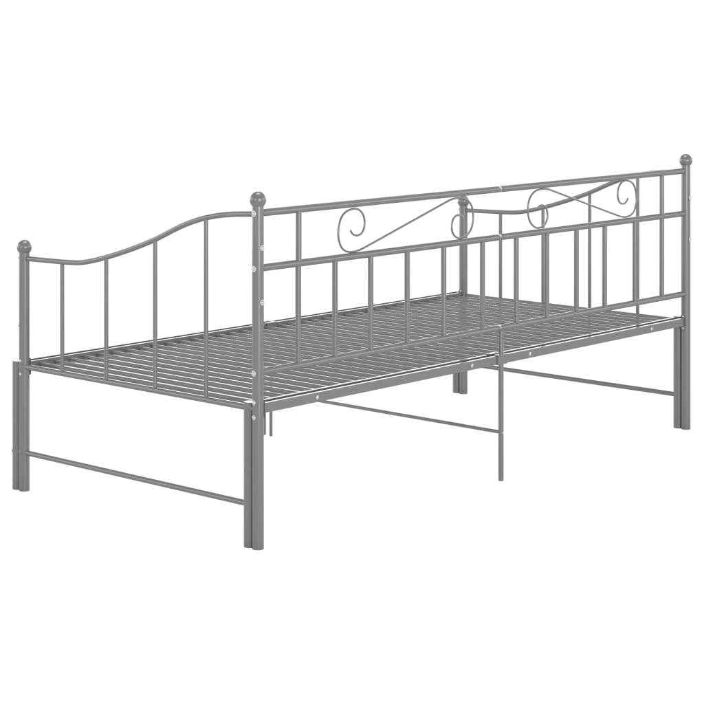 Cadre de canapé-lit extensible sans matelas gris métal 90x200cm - XIOS