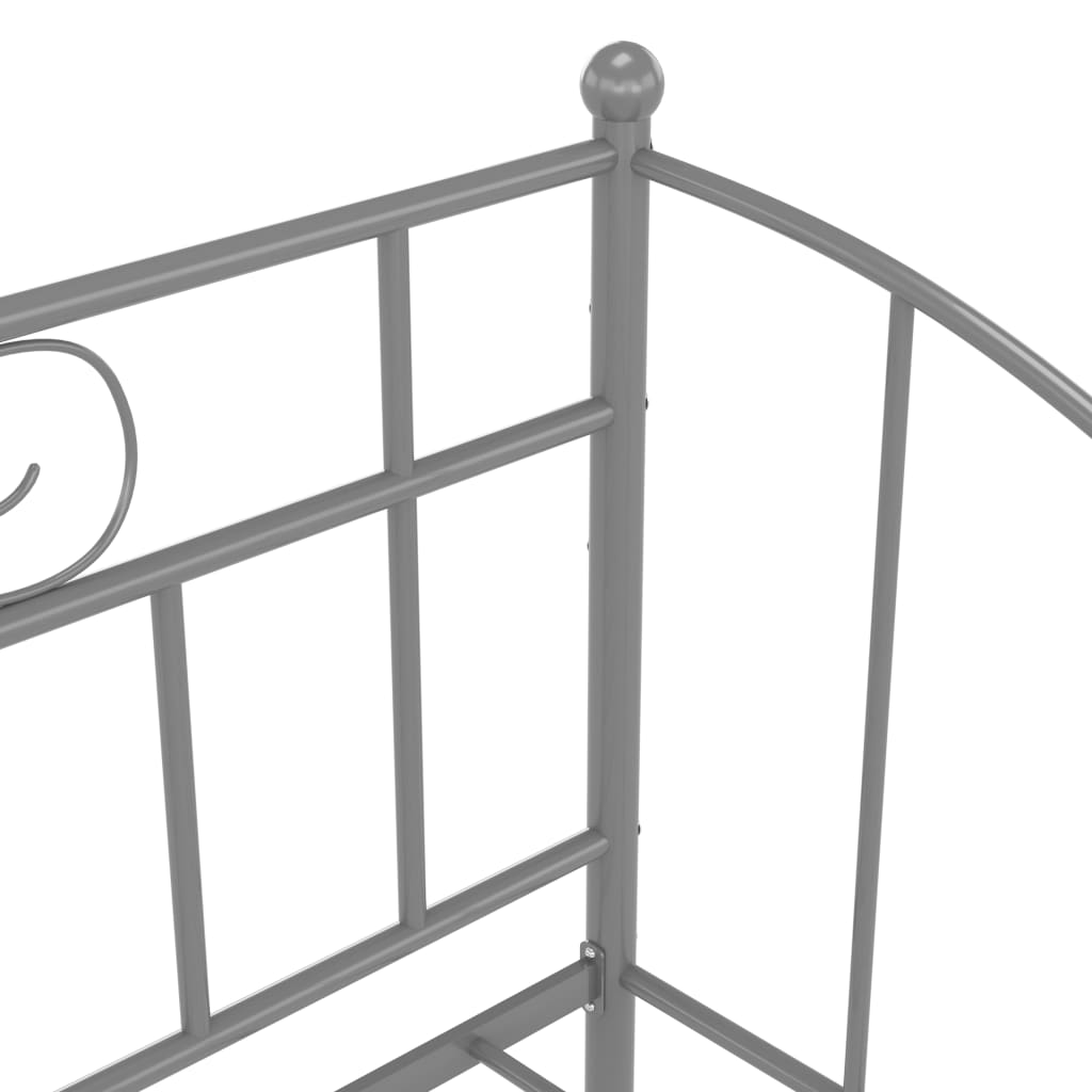 Cadre de canapé-lit extensible sans matelas gris métal 90x200cm - XIOS