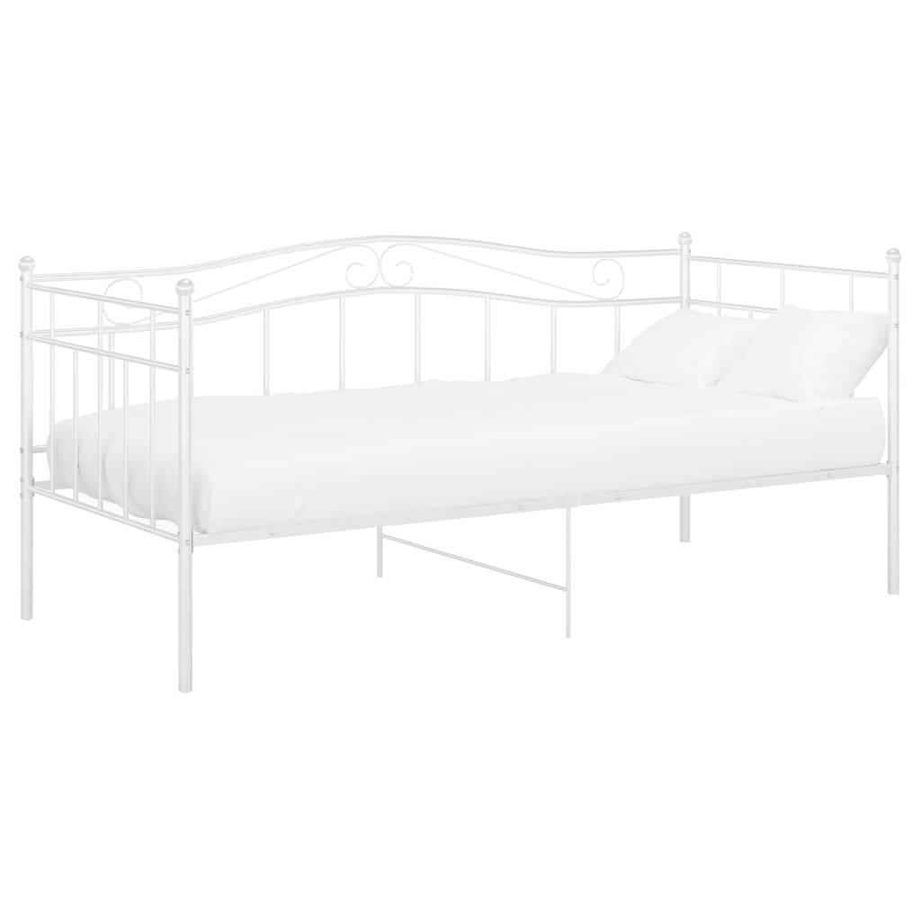 Cadre de canapé-lit sans matelas blanc métal 90x200 cm - XIOS