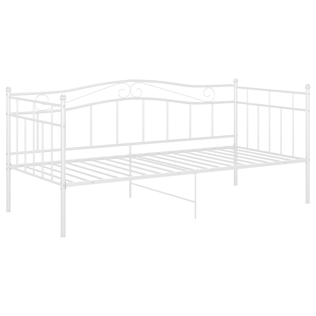 Cadre de canapé-lit sans matelas blanc métal 90x200 cm - XIOS