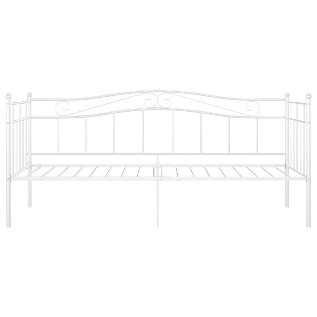 Cadre de canapé-lit sans matelas blanc métal 90x200 cm - XIOS