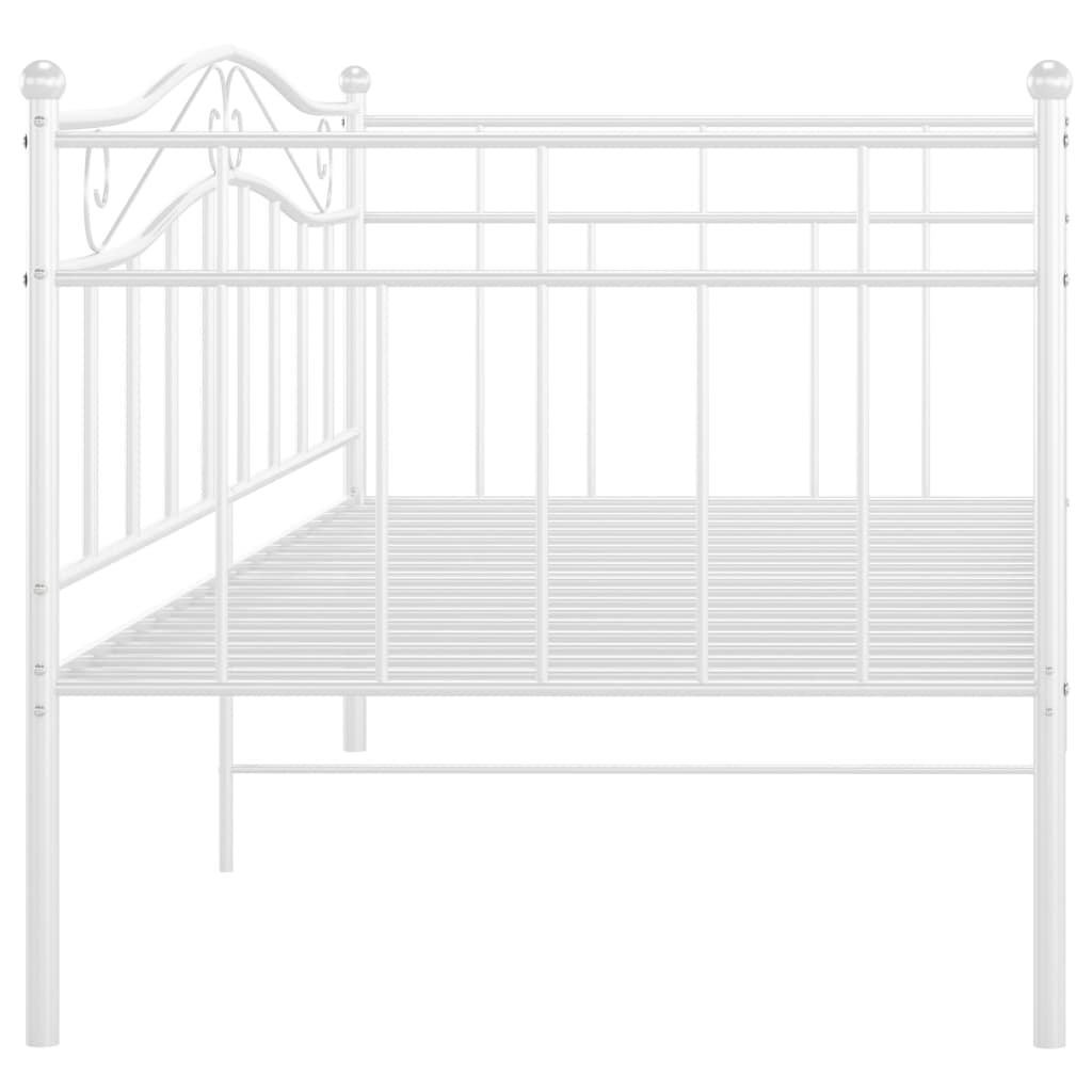 Cadre de canapé-lit sans matelas blanc métal 90x200 cm - XIOS