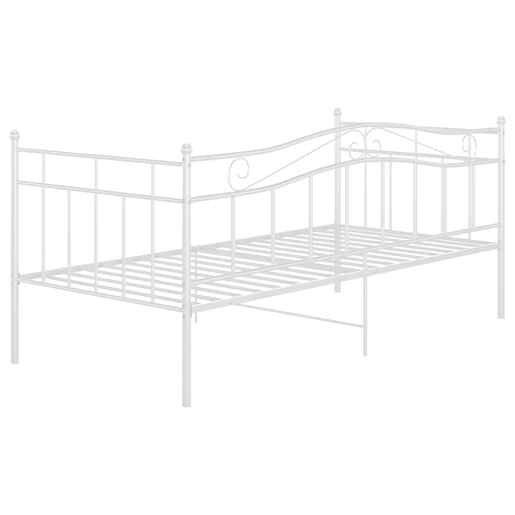 Cadre de canapé-lit sans matelas blanc métal 90x200 cm - XIOS