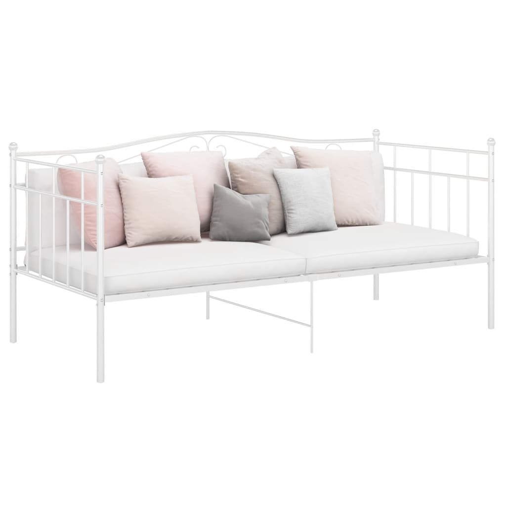 Cadre de canapé-lit sans matelas blanc métal 90x200 cm - XIOS