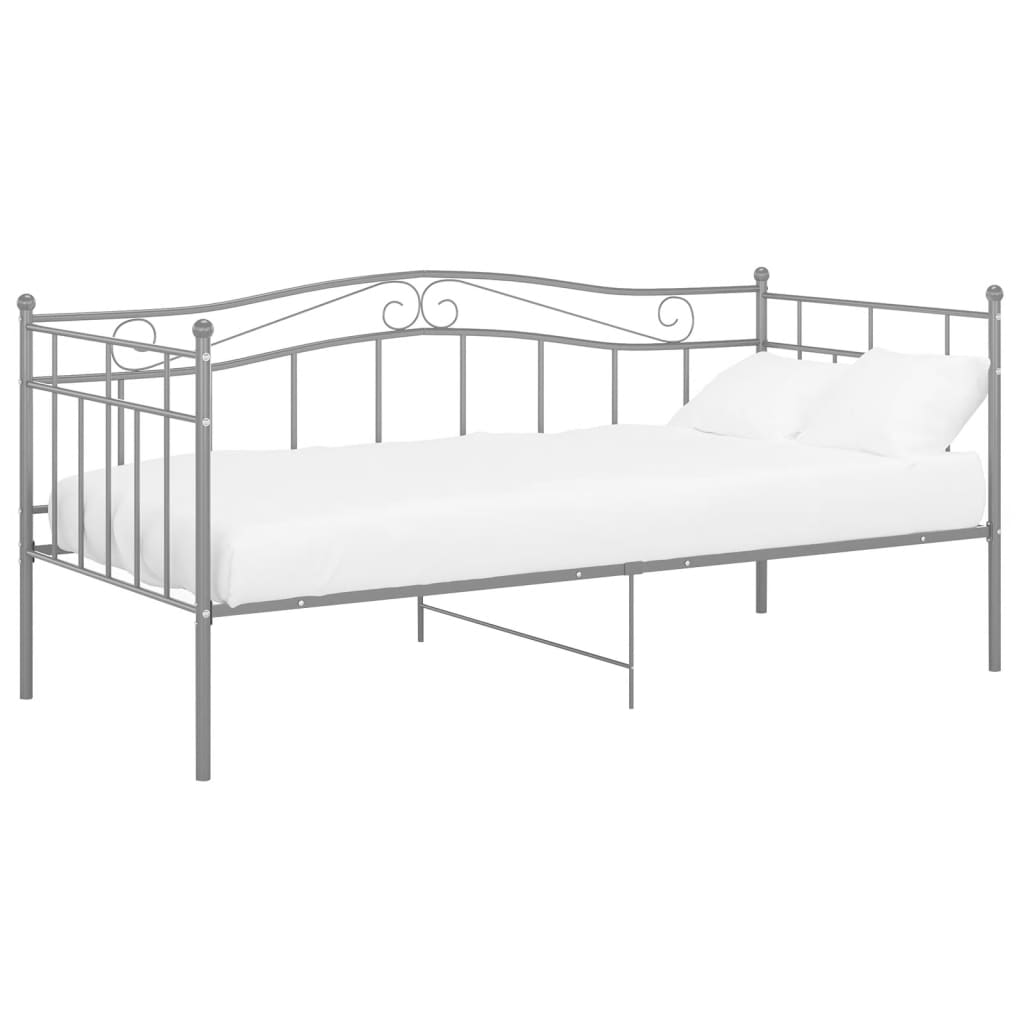 Cadre de canapé-lit sans matelas gris métal 90x200 cm - XIOS
