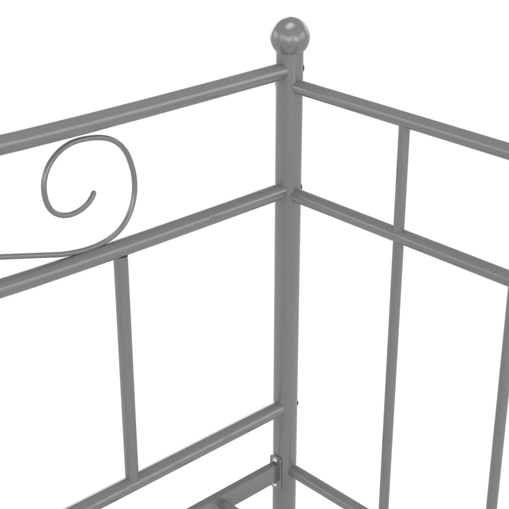 Cadre de canapé-lit sans matelas gris métal 90x200 cm - XIOS