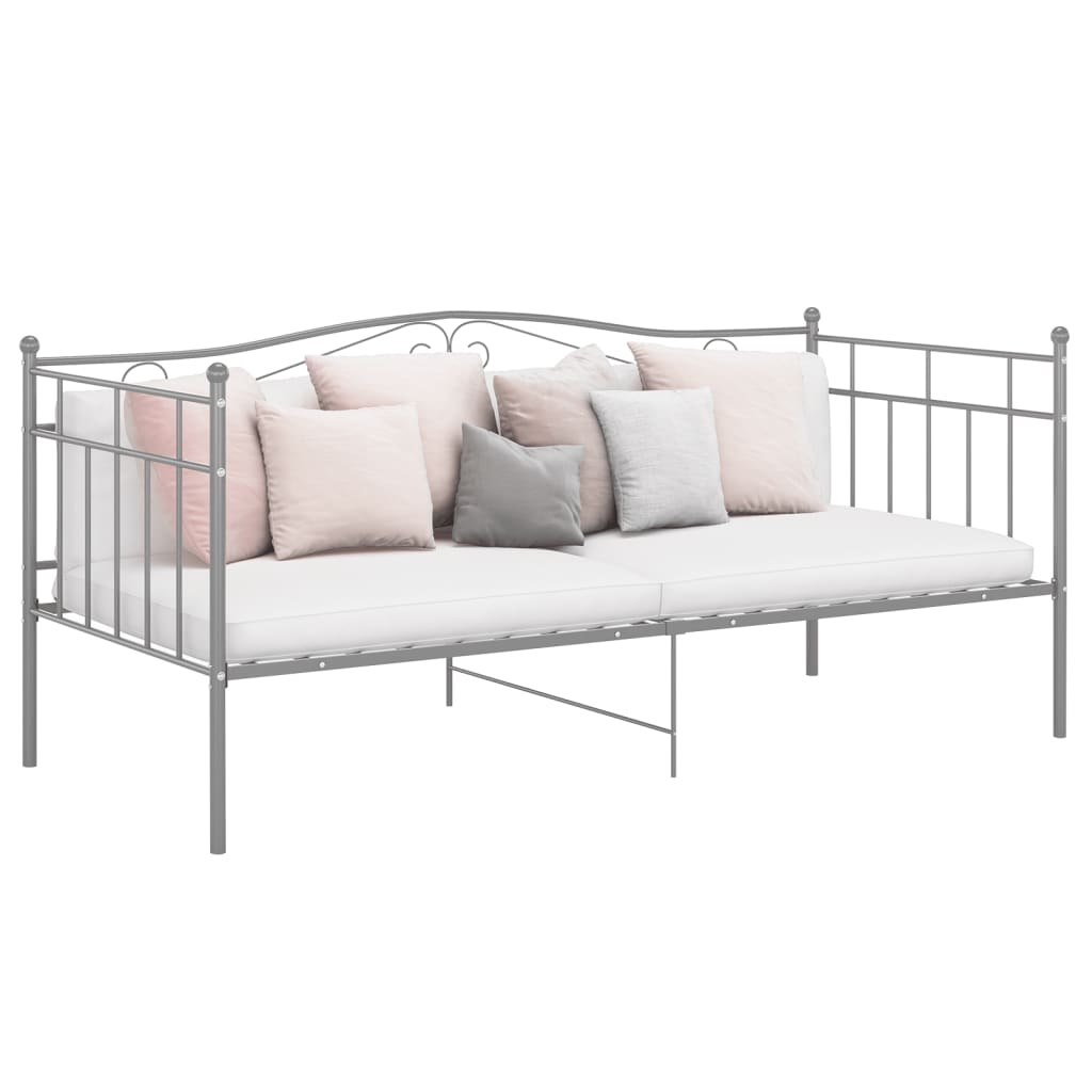 Cadre de canapé-lit sans matelas gris métal 90x200 cm - XIOS