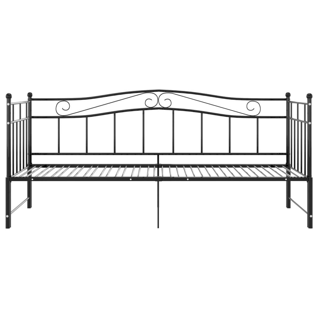 Cadre de canapé-lit extensible sans matelas Noir Métal 90x200cm - XIOS