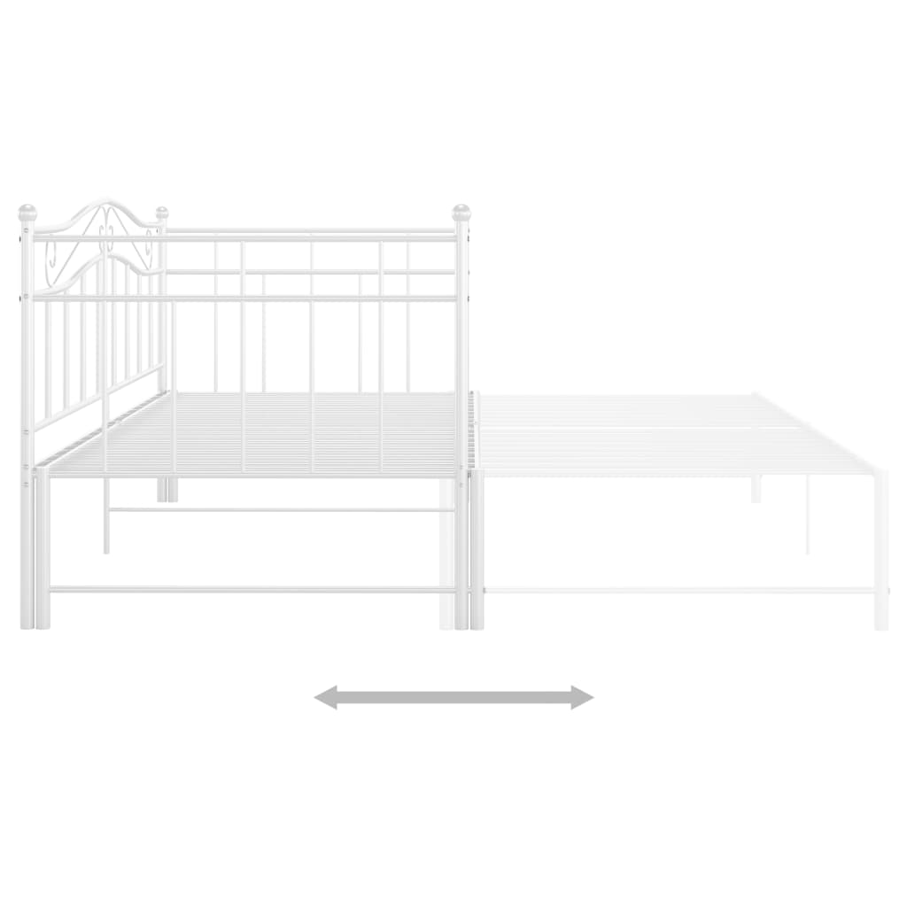 Cadre de canapé-lit extensible sans matelas blanc 90x200 cm - XIOS