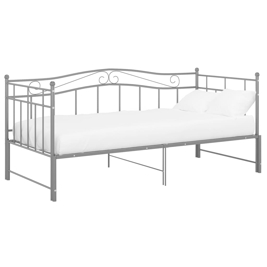 Cadre de canapé-lit extensible sans matelas gris métal 90x200cm - XIOS