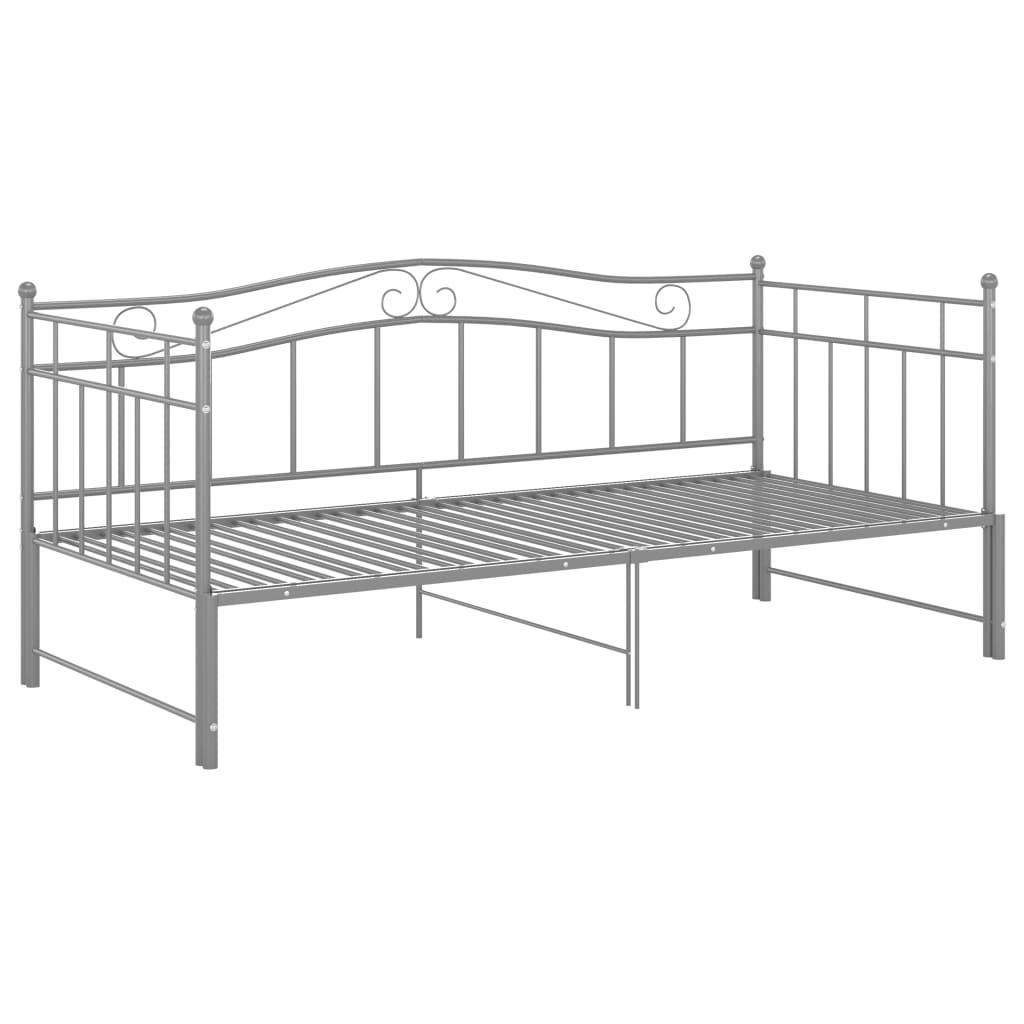 Cadre de canapé-lit extensible sans matelas gris métal 90x200cm - XIOS