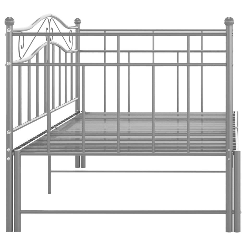 Cadre de canapé-lit extensible sans matelas gris métal 90x200cm - XIOS