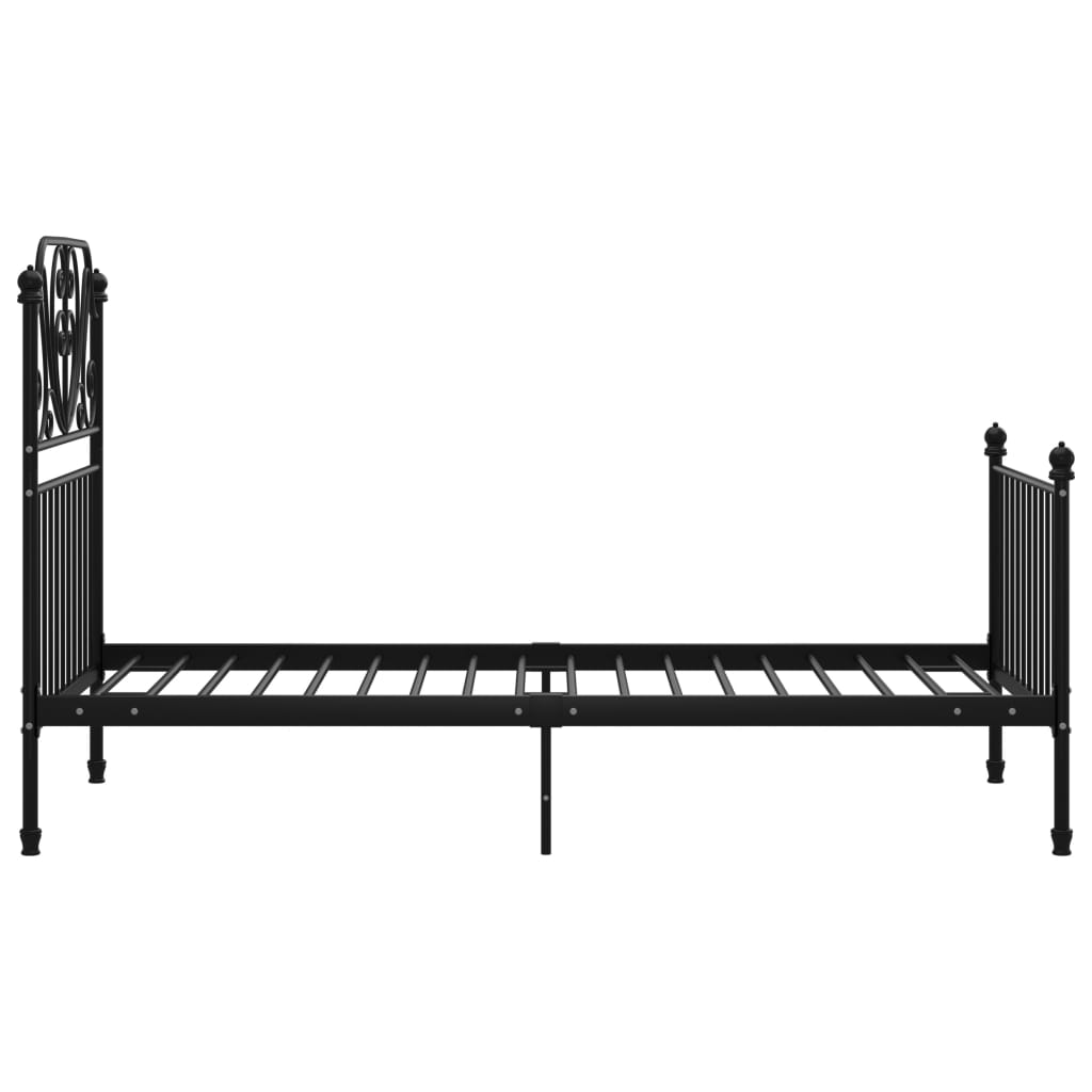Cadre de lit sans matelas noir métal 100x200 cm - XIOS
