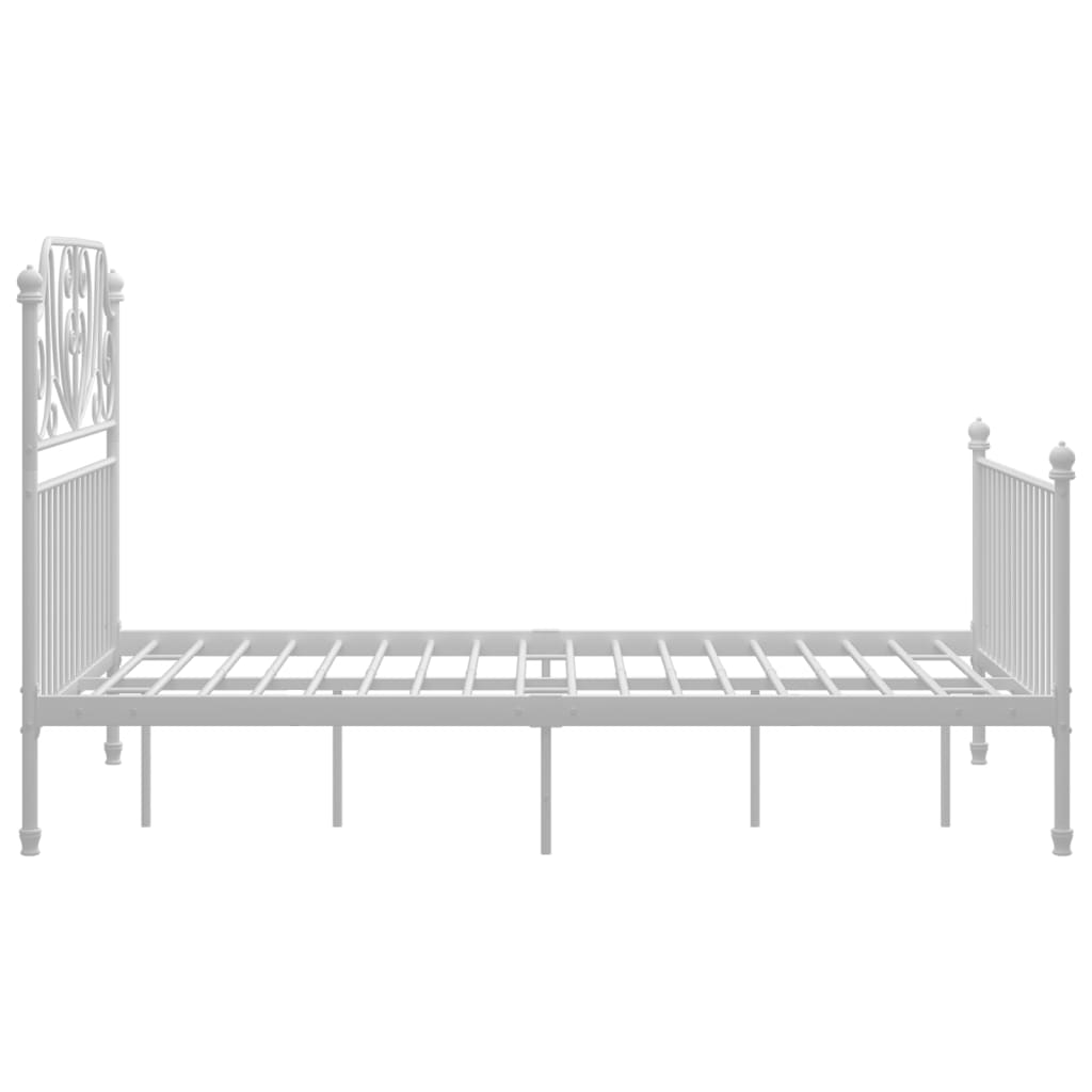 Cadre de lit sans matelas blanc métal 120x200 cm - XIOS