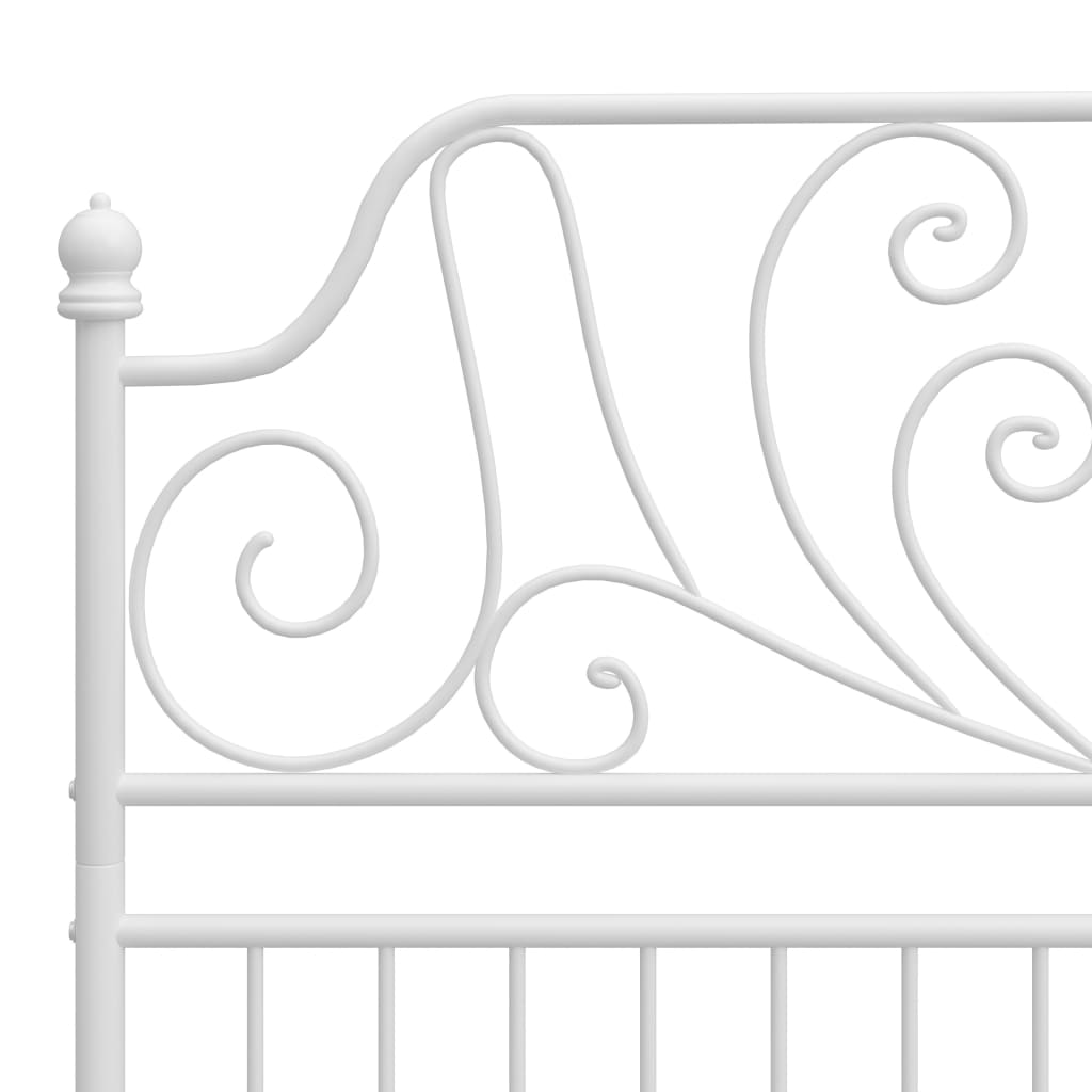 Cadre de lit sans matelas blanc métal 120x200 cm - XIOS