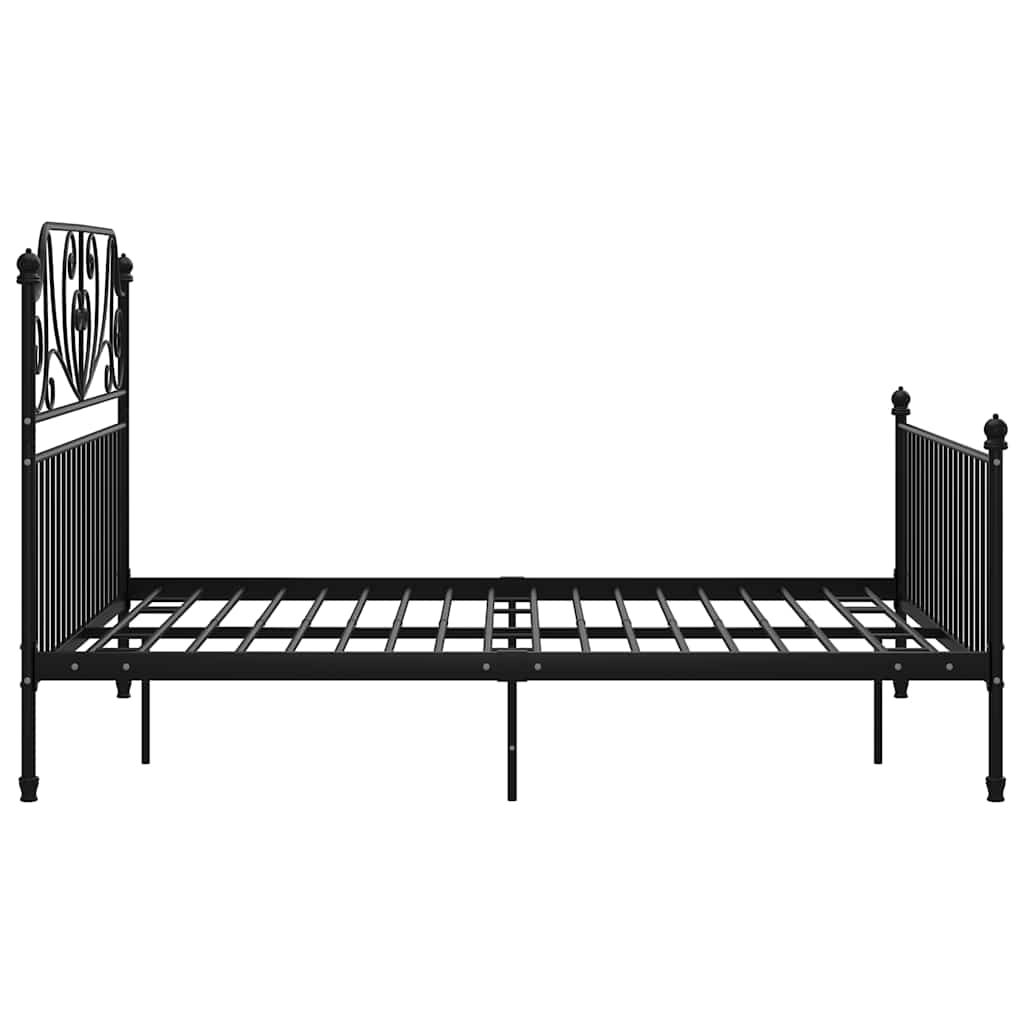 Cadre de lit sans matelas noir métal 140x200 cm - XIOS