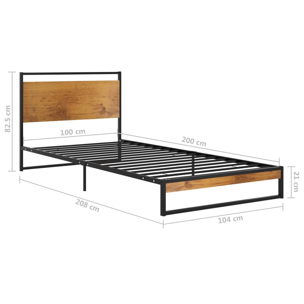 Cadre de lit sans matelas métal 100x200 cm - XIOS