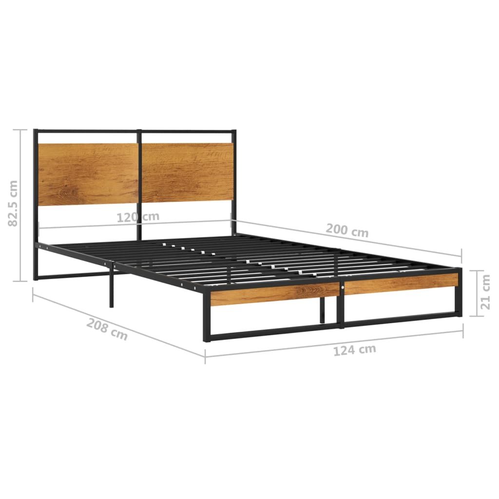 Cadre de lit sans matelas métal 120x200 cm - XIOS