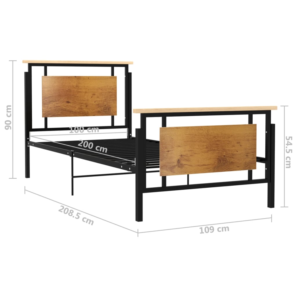 Cadre de lit sans matelas métal 100x200 cm - XIOS